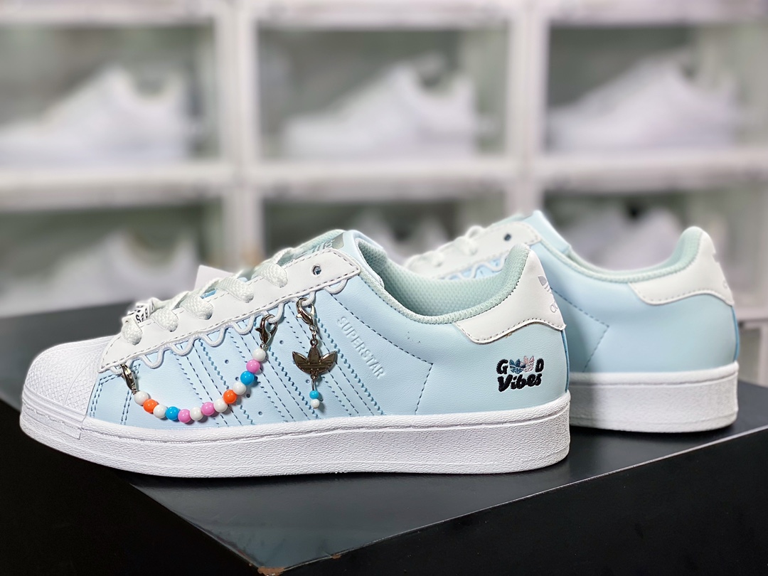 Originals Superstar ”ice cream beaded” shell head series low-top classic all-match casual sports shoes HP7827