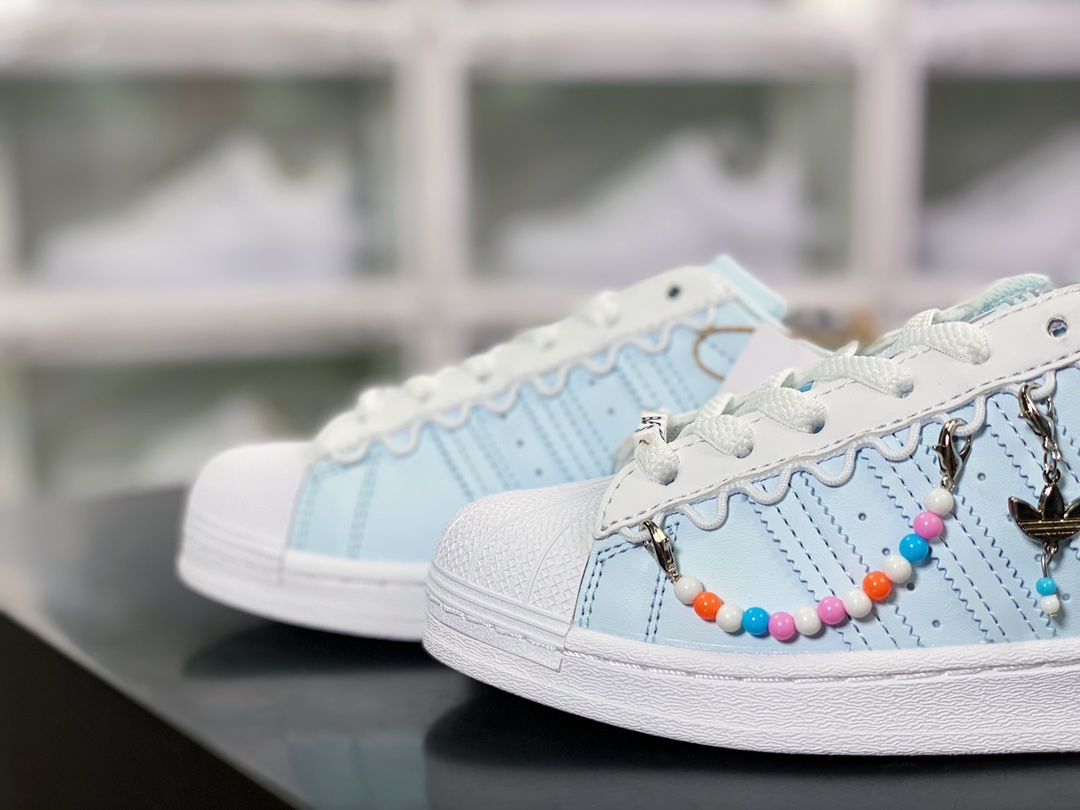 Originals Superstar ”ice cream beaded” shell head series low-top classic all-match casual sports shoes HP7827