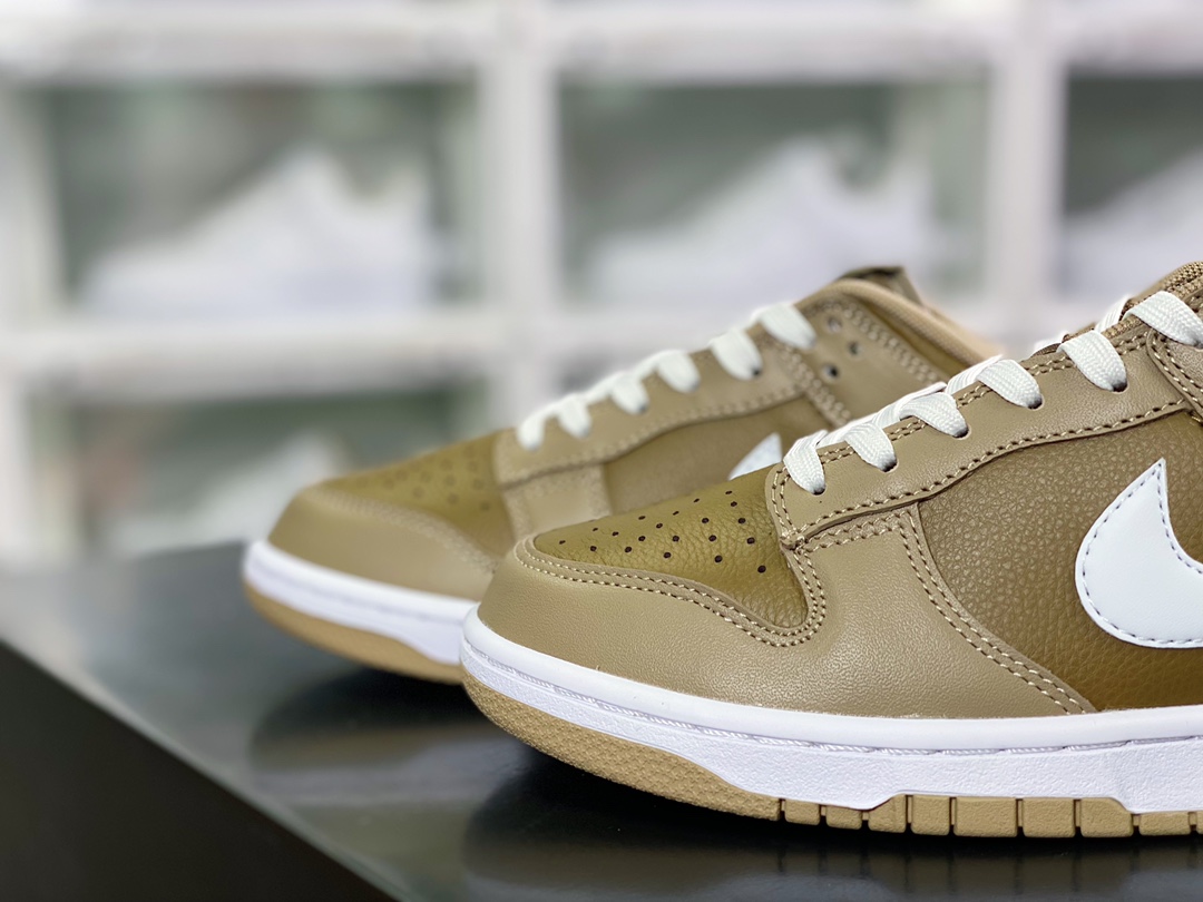 280 SB Dunk Low”Judge Grey”扣篮系列低帮休闲运动滑板板鞋“皮革咖啡摩卡棕白”DJ6188-200