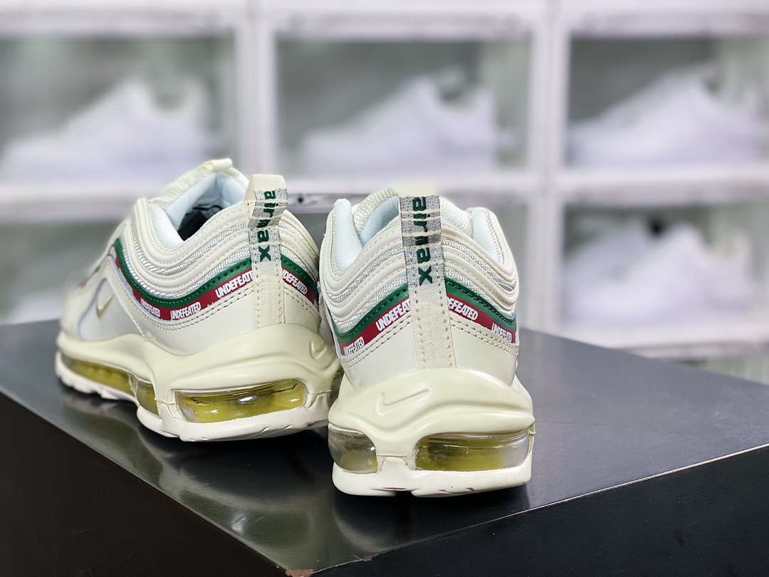240 Undefeated x Nike Air Max 97”UNDFTD”复古气垫百搭休闲运动慢跑鞋“白浅黄淡蓝”AJ1986-100
