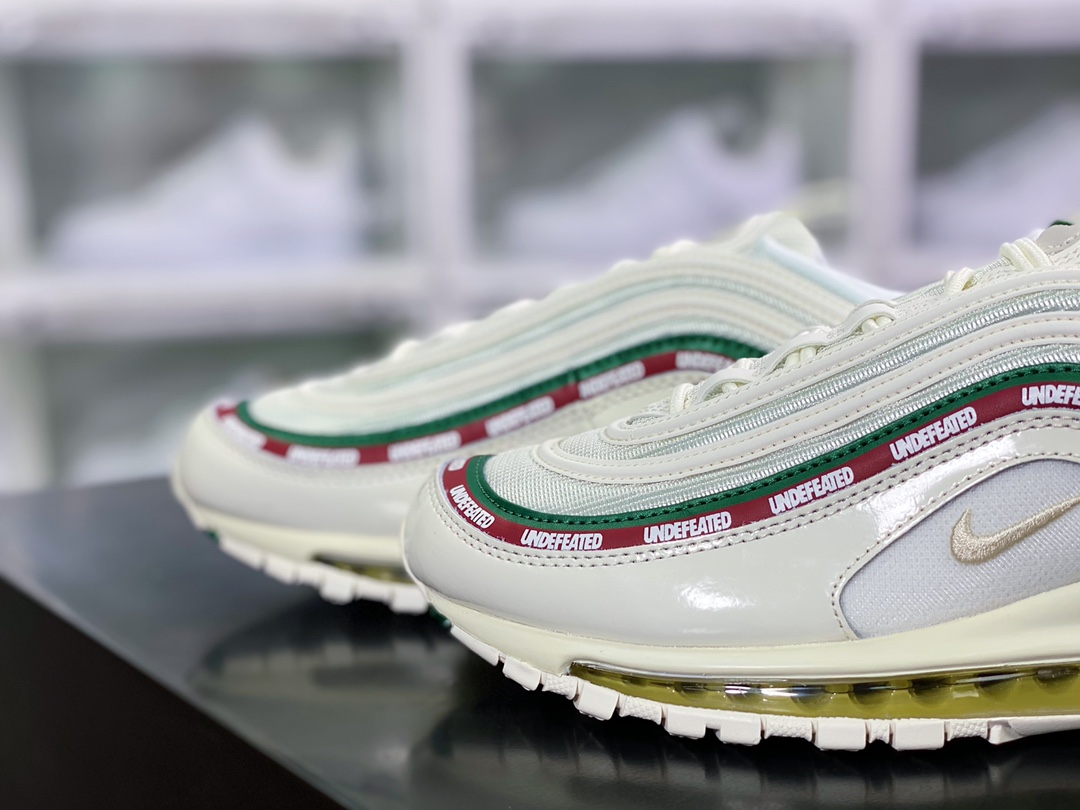 240 Undefeated x Nike Air Max 97”UNDFTD”复古气垫百搭休闲运动慢跑鞋“白浅黄淡蓝”AJ1986-100