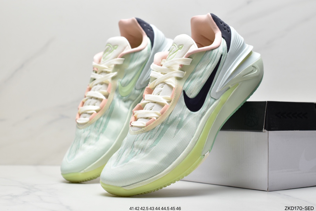 Nike Air Zoom GT Cut 2 second-generation cushioning actual combat basketball shoes light green DJ6015-101