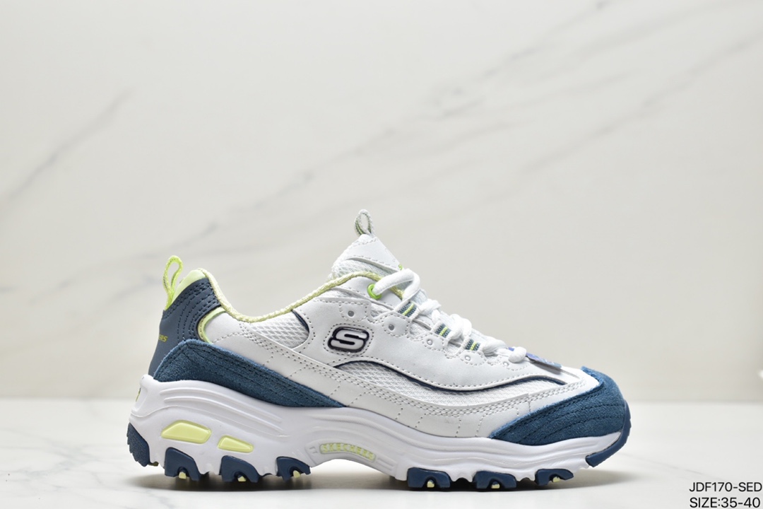 125 Skechers D”lites 1.0精英一代系列舒适熊猫老爹风厚底休闲运动复古慢跑鞋