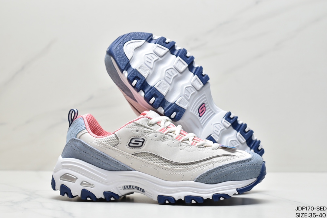 125 Skechers D”lites 1.0精英一代系列舒适熊猫老爹风厚底休闲运动复古慢跑鞋