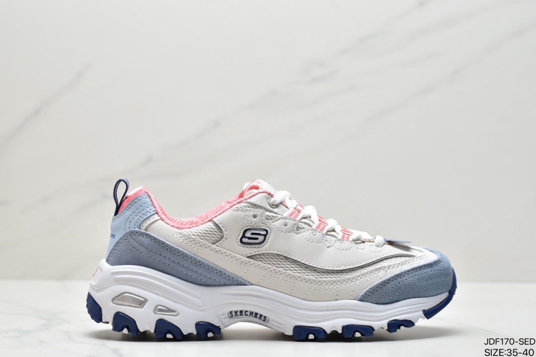 125 Skechers D”lites 1.0精英一代系列舒适熊猫老爹风厚底休闲运动复古慢跑鞋