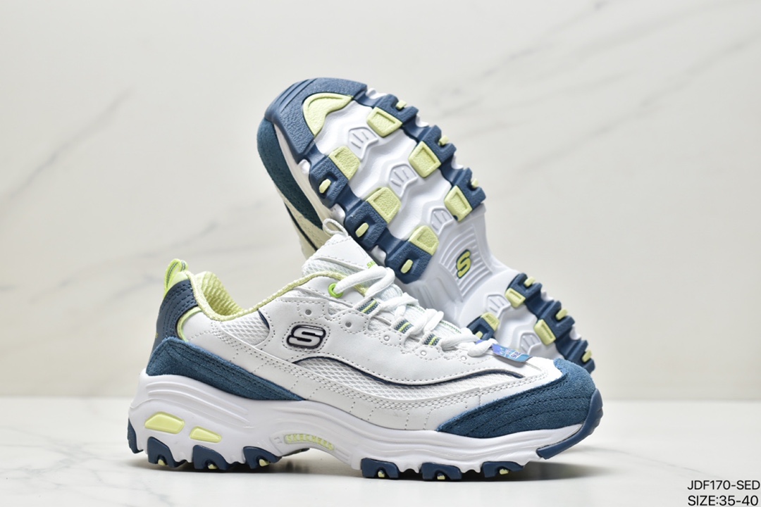 125 Skechers D”lites 1.0精英一代系列舒适熊猫老爹风厚底休闲运动复古慢跑鞋