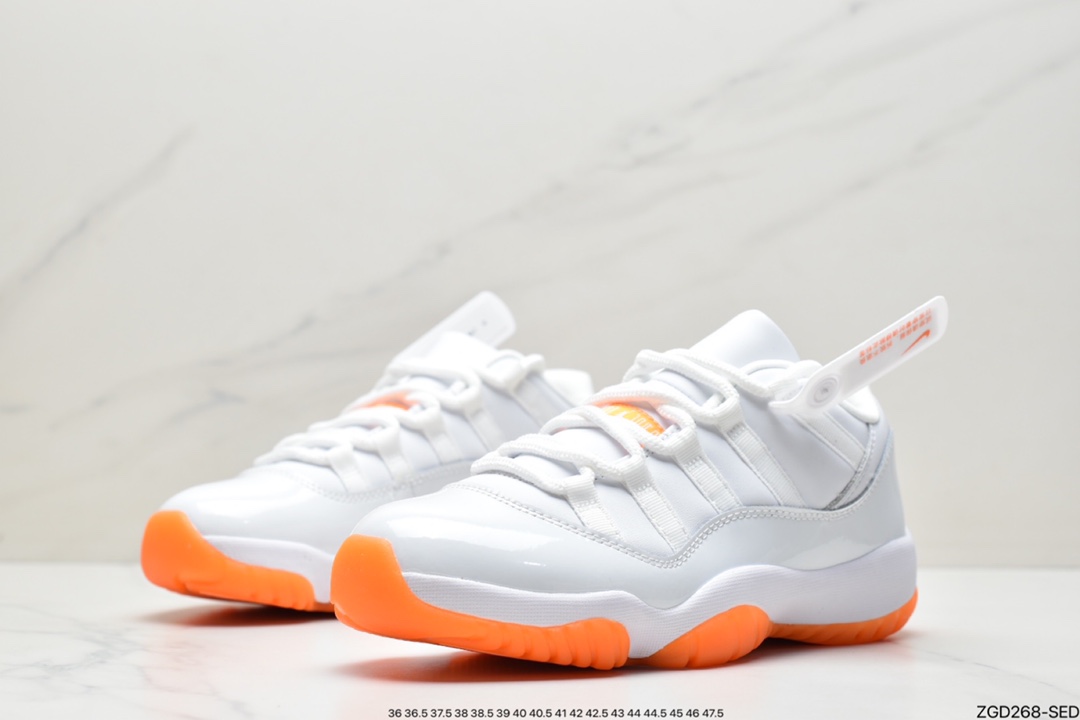 290 Air Jordan 11 Bright Citus AJ11 乔11白橘低帮篮球鞋 AH7860-139