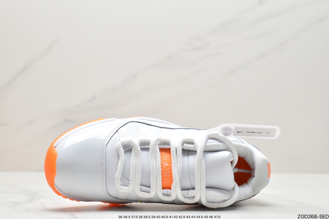 290 Air Jordan 11 Bright Citus AJ11 乔11白橘低帮篮球鞋 AH7860-139