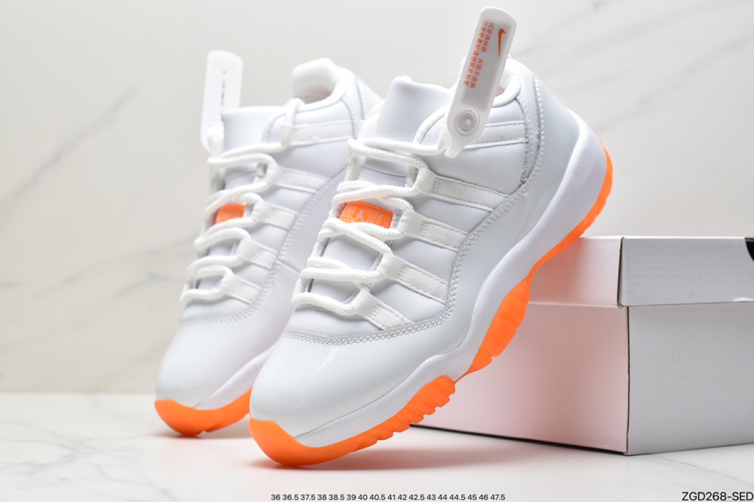 290 Air Jordan 11 Bright Citus AJ11 乔11白橘低帮篮球鞋 AH7860-139