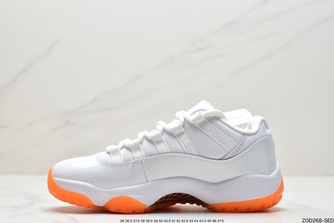 290 Air Jordan 11 Bright Citus AJ11 乔11白橘低帮篮球鞋 AH7860-139