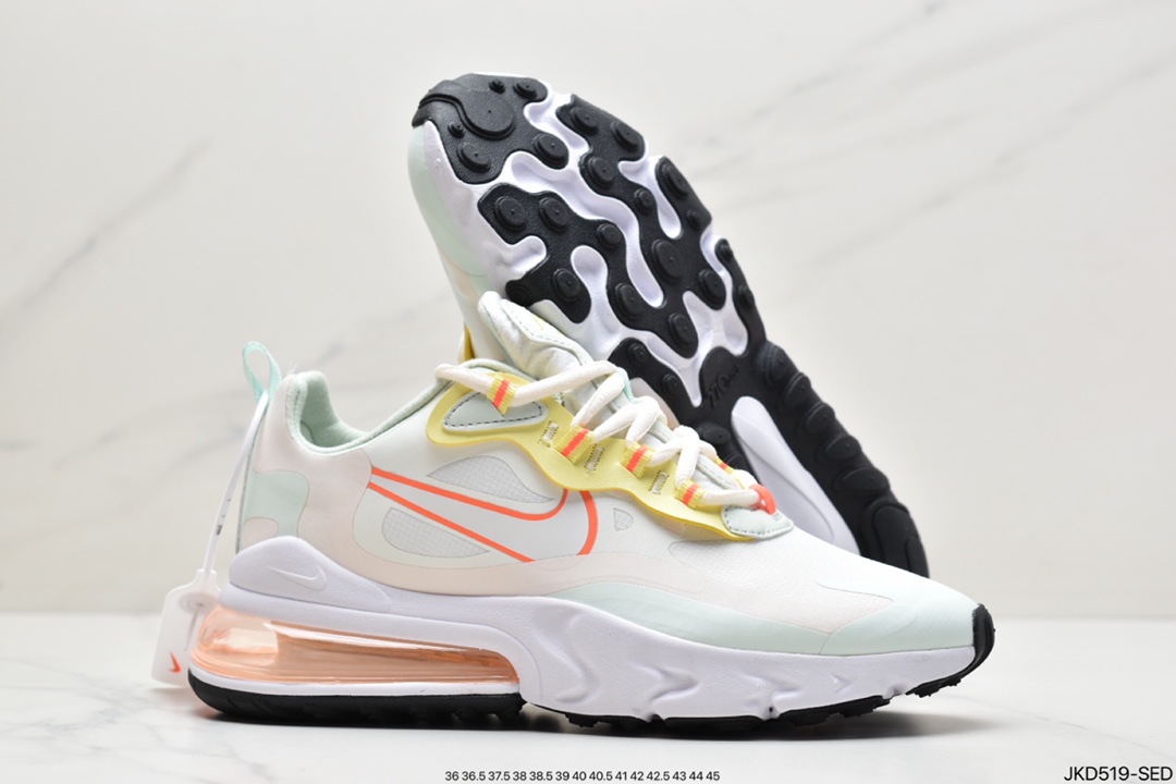 Air Max 270 React White Yellow Powder Rhea Racing Series CV8818-102