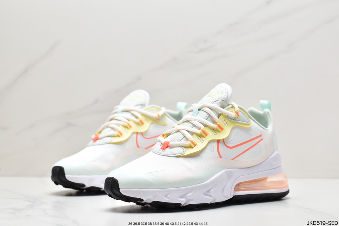 Air Max 270 React White Yellow Powder Rhea Racing Series CV8818-102