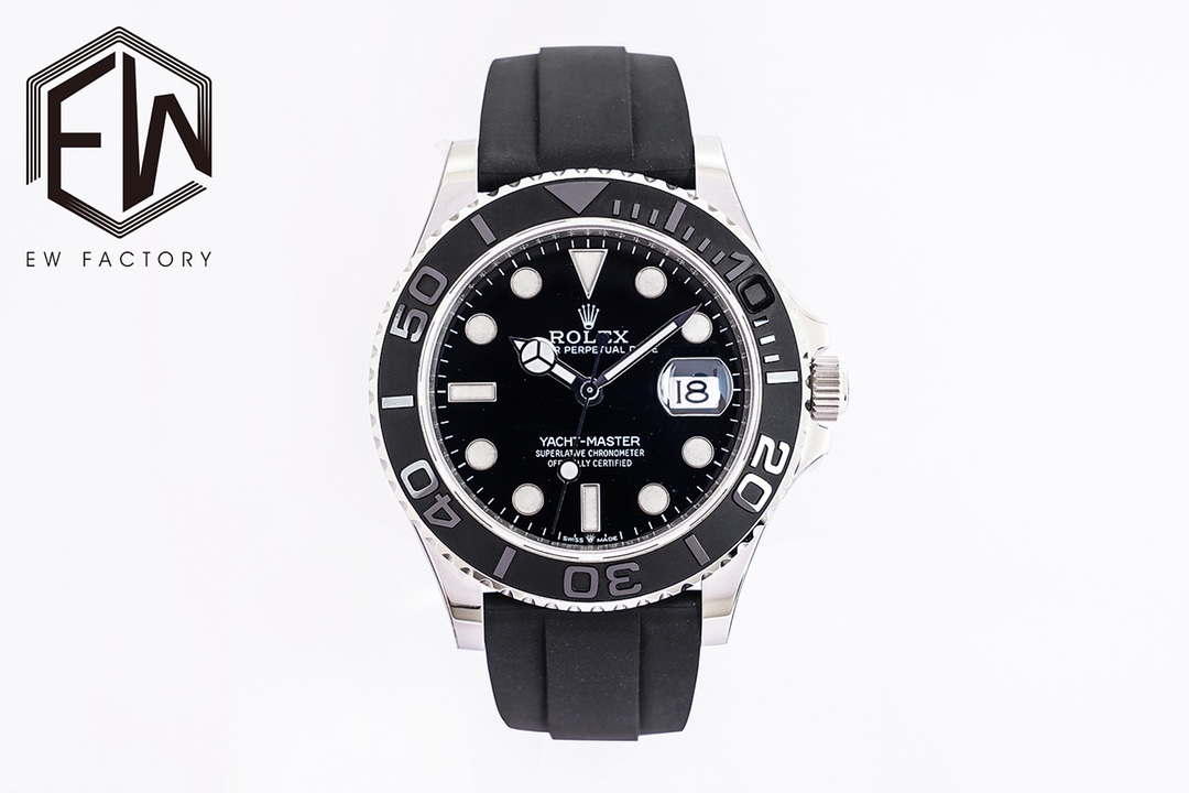 EW Rolex Platinum Yacht-Master Serie 42 Versión mejorada ① Corrija la dirección de ajuste de la hora, en sentido antiho…