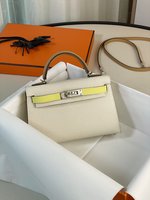 Hermes Kelly Copy
 Handbags Crossbody & Shoulder Bags Light Yellow Milkshake White Mini