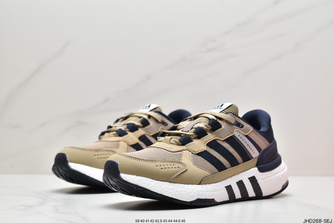 Adidas Equipment+ retro stitching leather casual running shoes HR2037