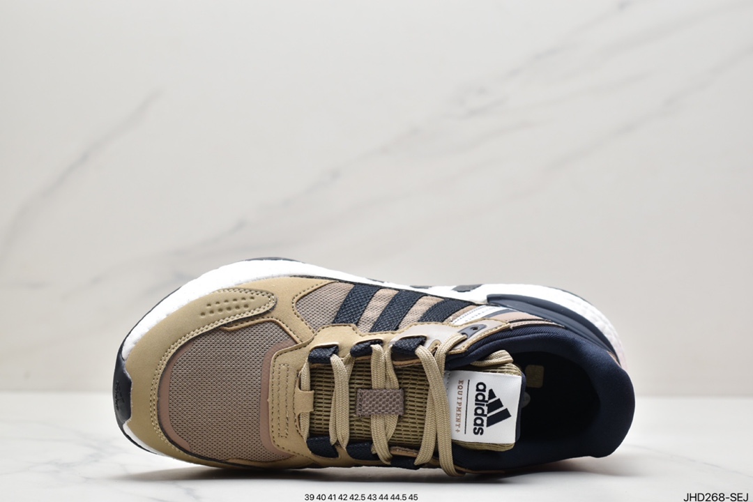 Adidas Equipment+ retro stitching leather casual running shoes HR2037