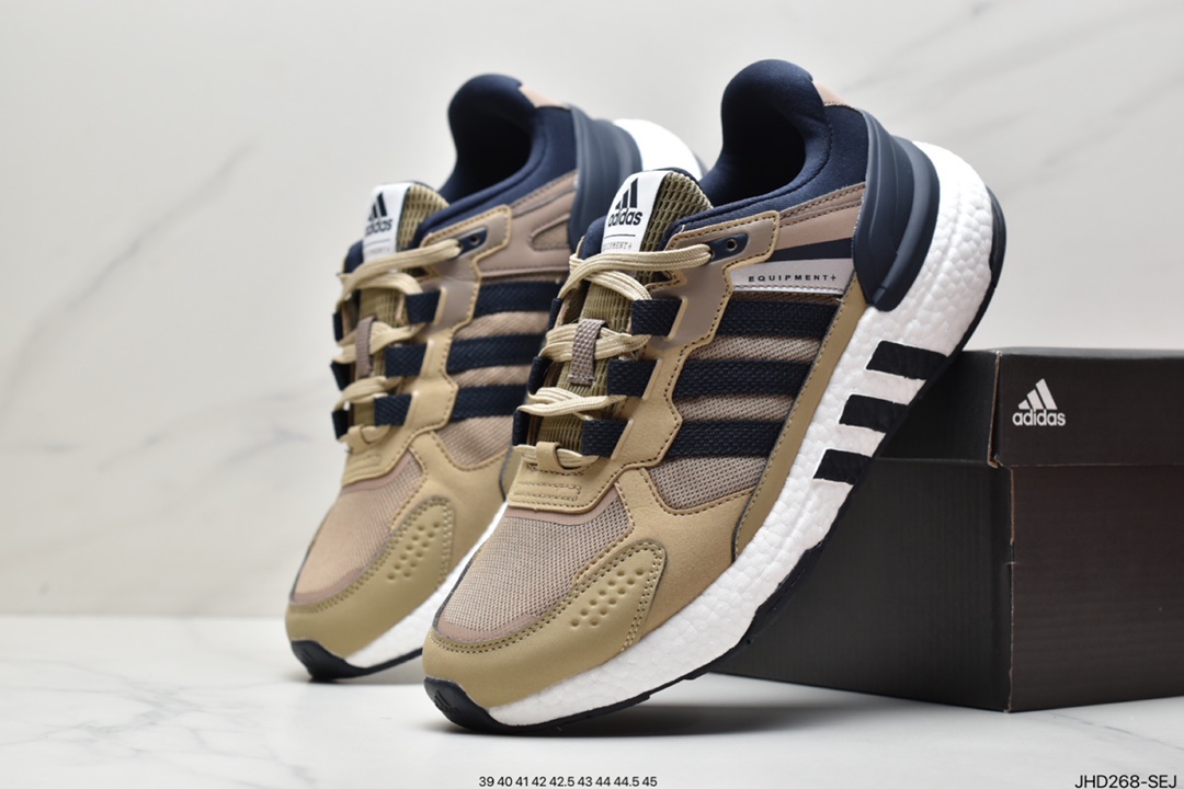 Adidas Equipment+ retro stitching leather casual running shoes HR2037