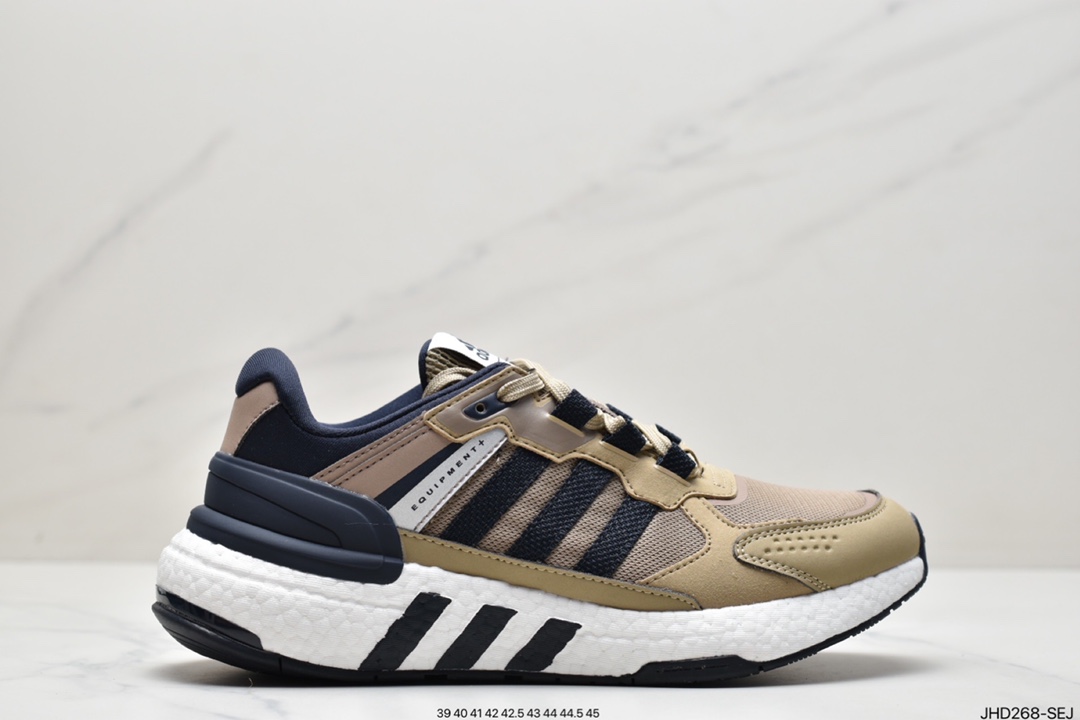 Adidas Equipment+ retro stitching leather casual running shoes HR2037