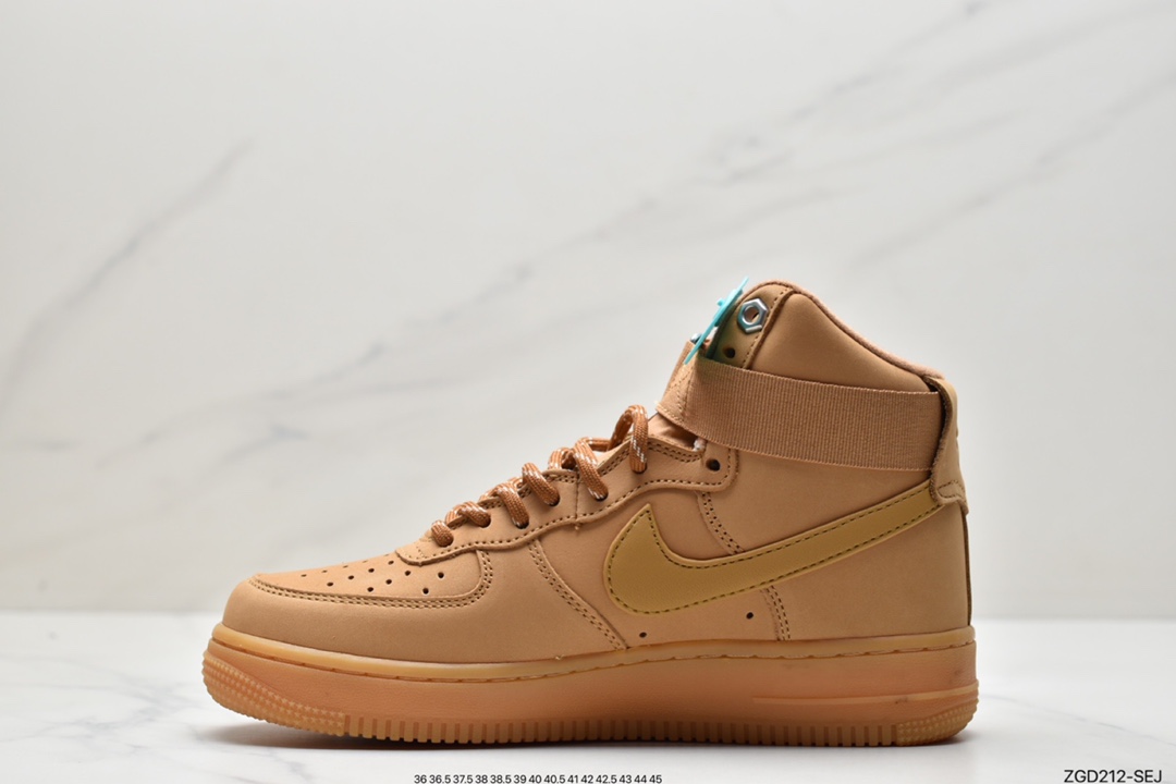 290 耐克Nike Air Force 1 High '07 WBFLAX Wheat 小麦色高帮空军CJ9178-200