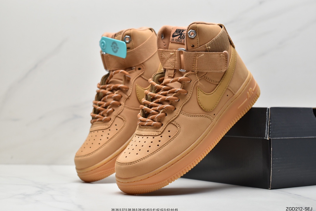 290 耐克Nike Air Force 1 High '07 WBFLAX Wheat 小麦色高帮空军CJ9178-200