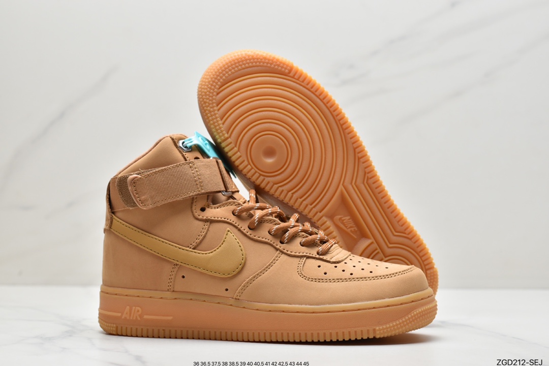 290 耐克Nike Air Force 1 High '07 WBFLAX Wheat 小麦色高帮空军CJ9178-200