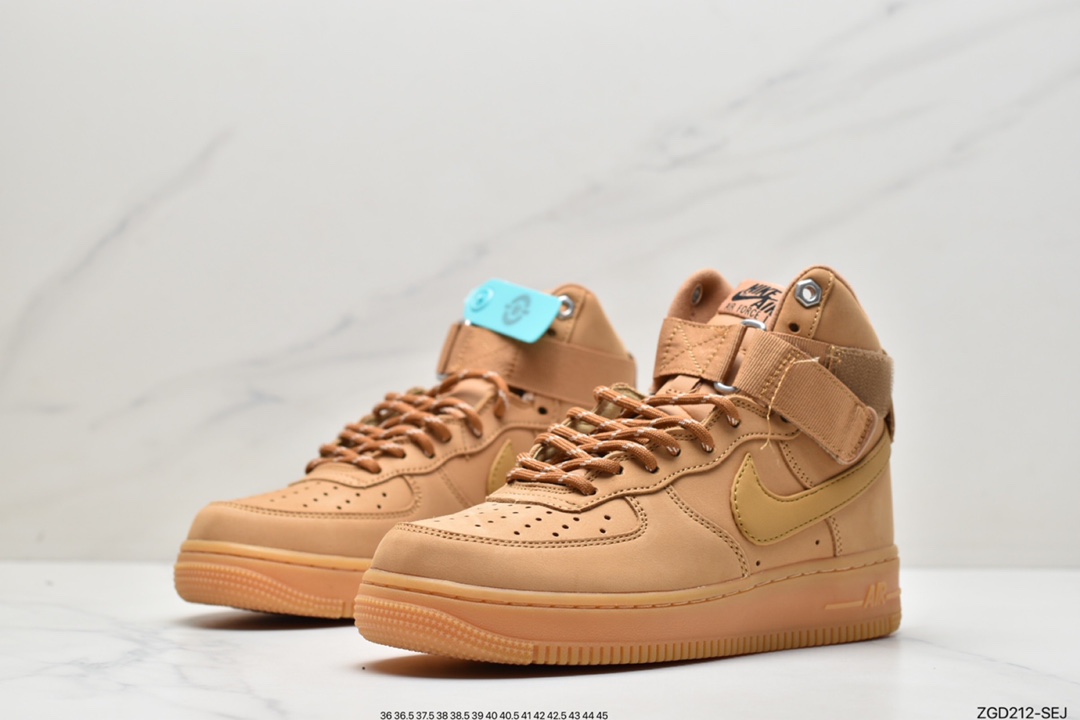 290 耐克Nike Air Force 1 High '07 WBFLAX Wheat 小麦色高帮空军CJ9178-200