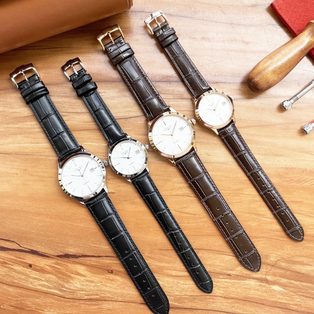 J5  浪琴 Longines  情侣对表 原装进口石英机芯 矿物质玻璃镜面 316L精钢表壳 直径男40mm女30mm 厚8mm如果今天的阳光停止了它耀眼的光芒。那么你的一个微笑，将照亮我的整个世界