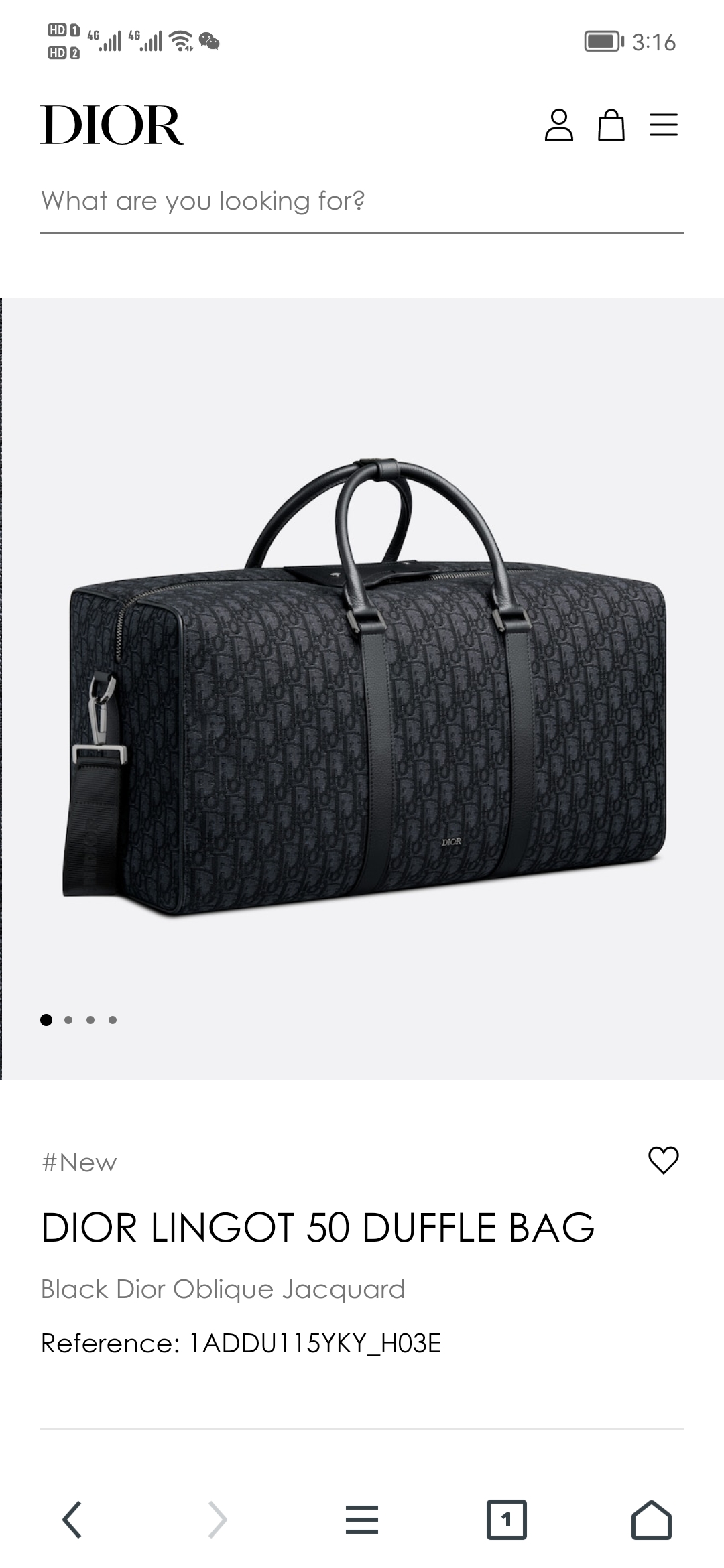The Dior Lingot 50 handbag in jacquard is new this season. It is practical, elegant and unique.