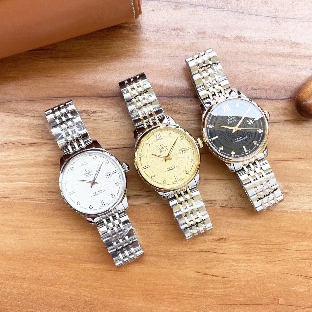 ， 三针精品 简约款式 最新： 欧米茄 Omega 最佳设计独家首发 类型：精品男士腕表 表带：真牛皮表带 机芯：高端全自动机械机芯 镜面：矿物质强化玻璃更高清 品味高雅 浩瀚大气 匠心独运 腕间瑰宝 尺寸：直径41mm厚12mm