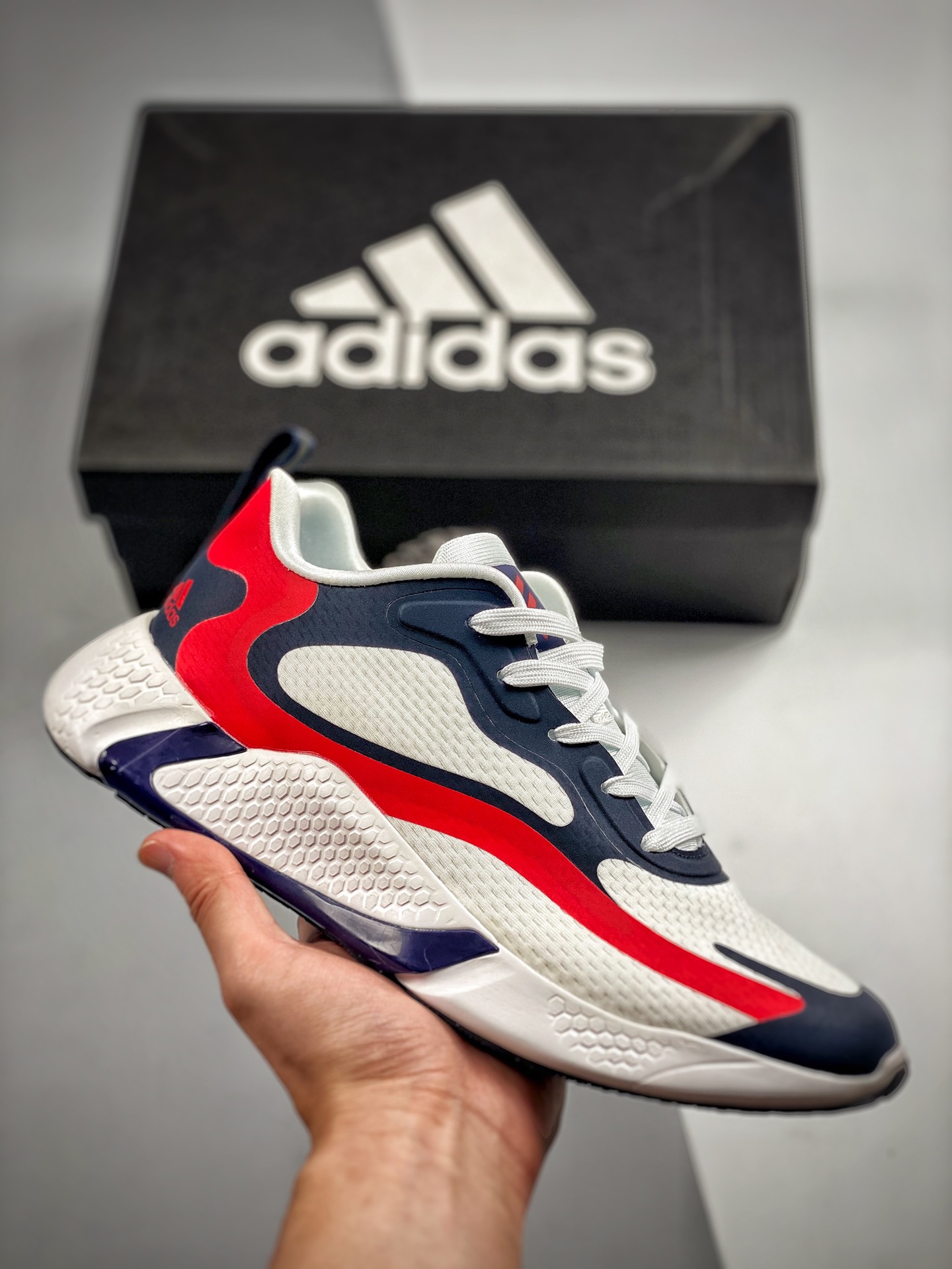 -2 Adidas AlphaBounce Beyond M, Alfa de nivel de empresa, parte superior Jacquard elástica y transpirable que retiene e…