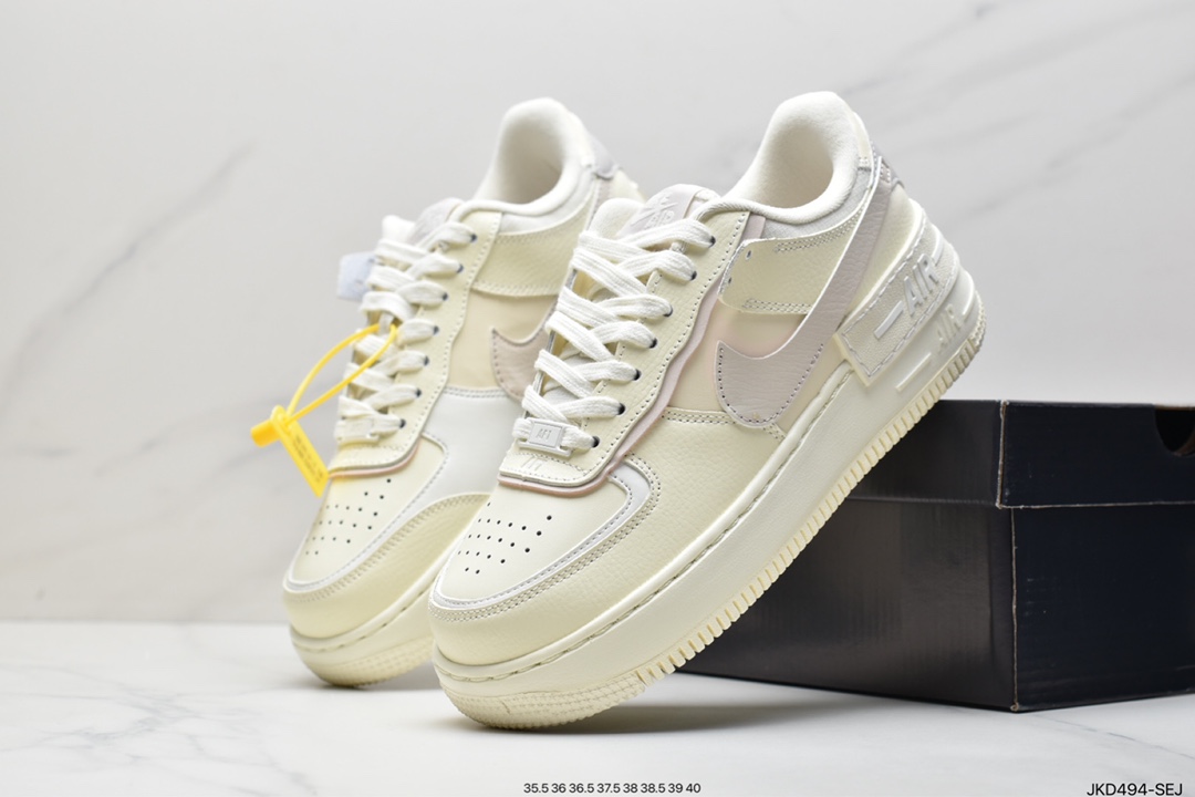 160 耐克Nike Air Force 1 Low Fur-Lined Shadow 灰褐加绒轻量增高低帮百搭板鞋CT1985-700