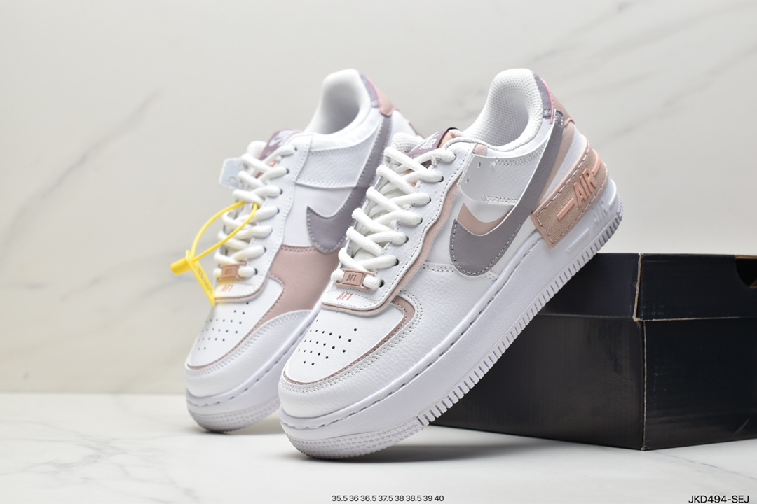 160 耐克Nike Air Force 1 Low Fur-Lined Shadow 灰褐加绒轻量增高低帮百搭板鞋CT1985-700