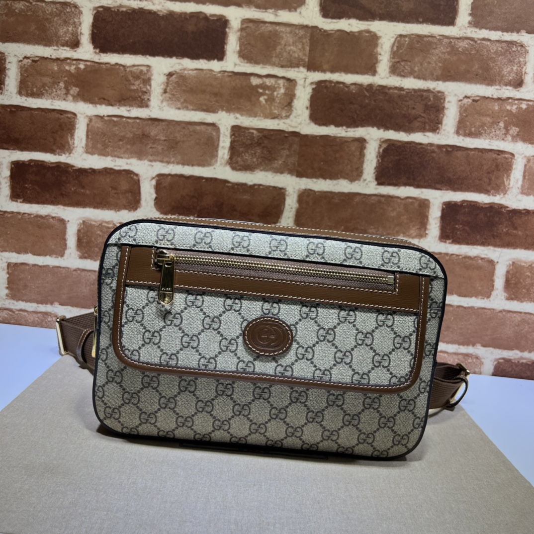 GUCCI古驰棕色双肩包700515