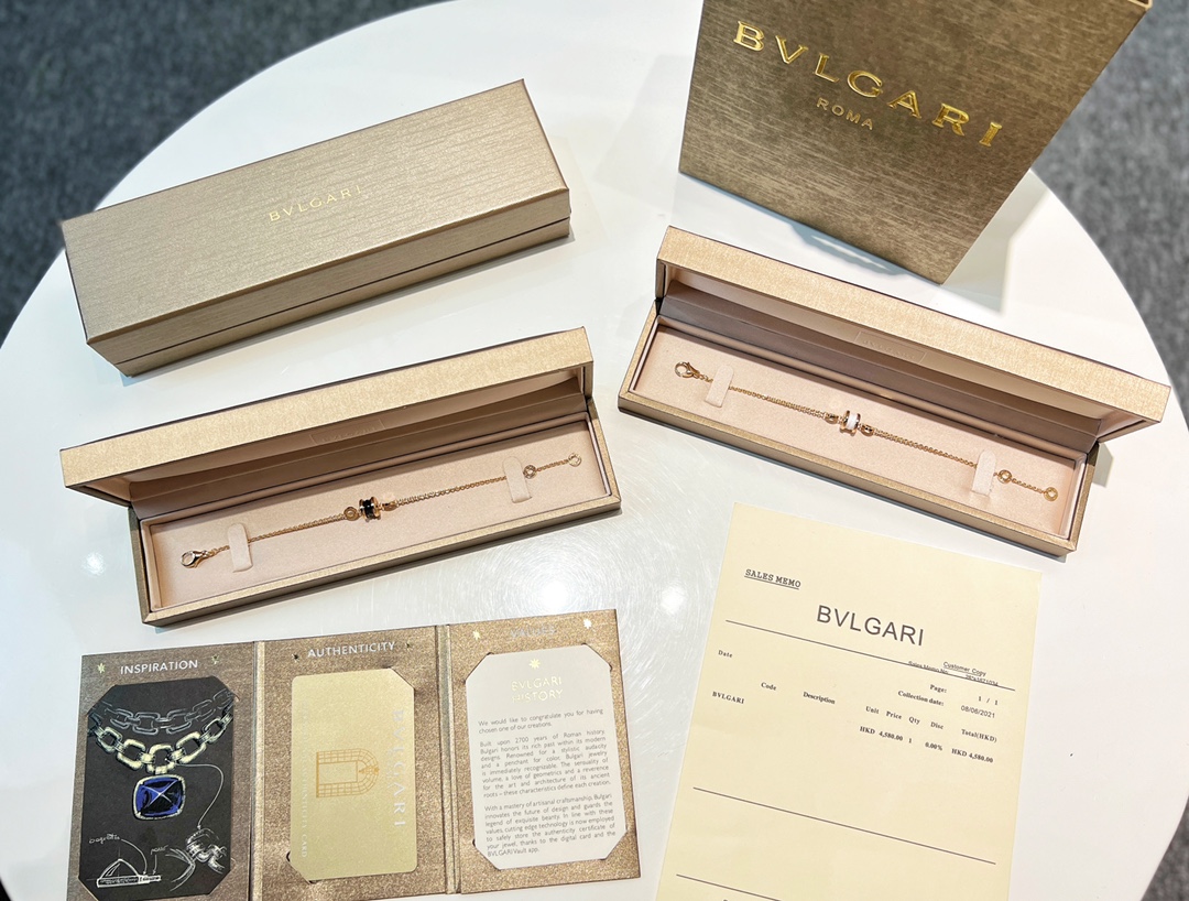 BVLGARI宝格丽迷你mini黑白陶瓷项链手链