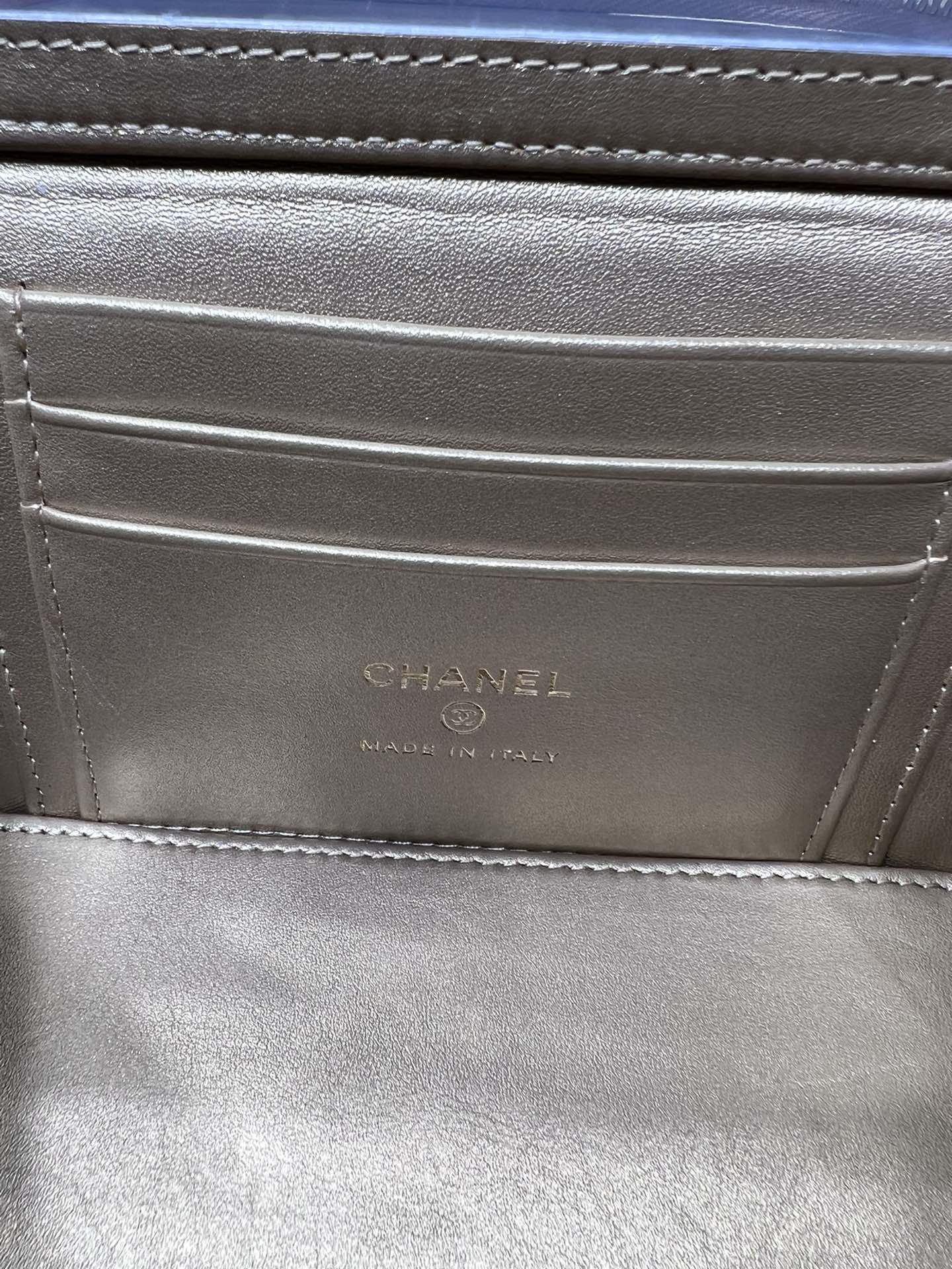 CHANEL: New Arrival: Adjustable Chain Rectangular Gold Ball Vanity Case - Bag 6