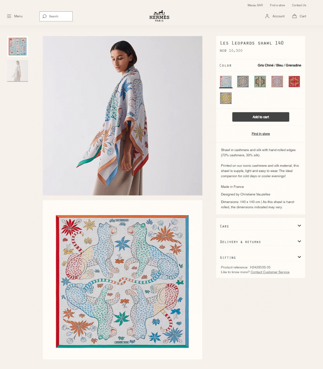 Best knockoff
 Hermes Scarf White Cashmere Silk