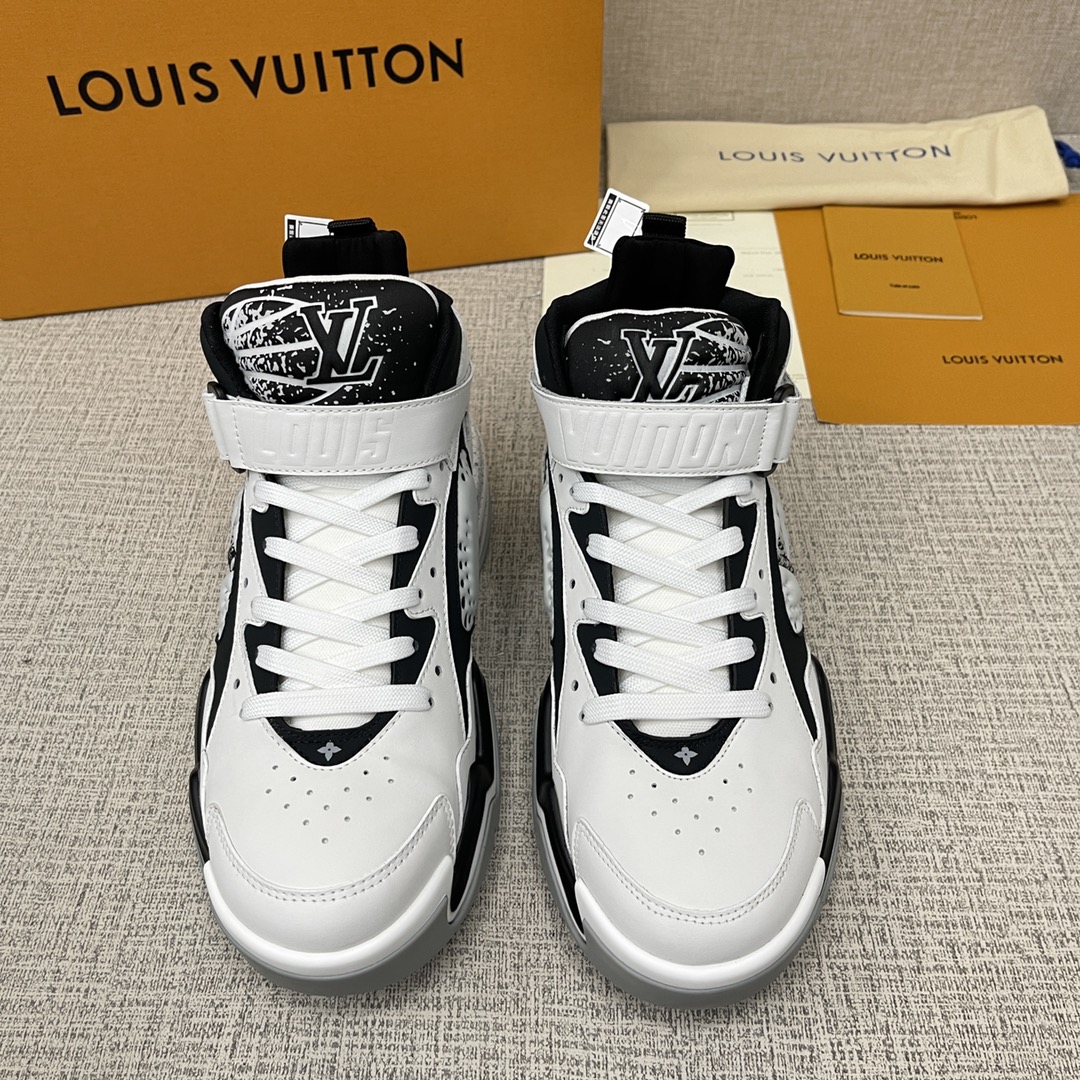 Louis Vuitton 1:1
 Shoes Sneakers Sellers Online
 Unisex Cowhide Frosted Silk Fall/Winter Collection Vintage High Tops