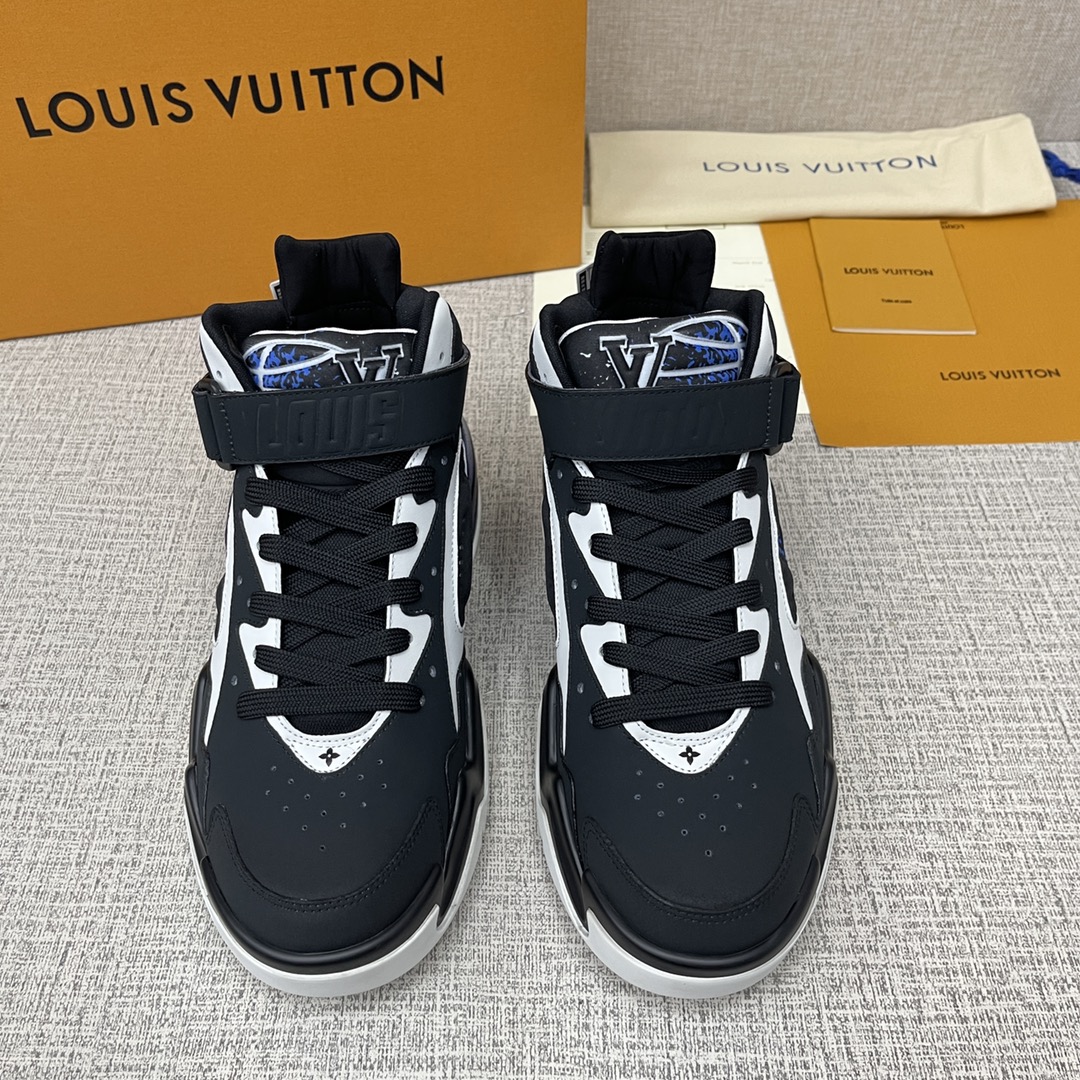 Louis Vuitton Shoes Sneakers Unisex Cowhide Frosted Silk Fall/Winter Collection Vintage High Tops