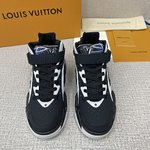Louis Vuitton Shoes Sneakers Unisex Cowhide Frosted Silk Fall/Winter Collection Vintage High Tops