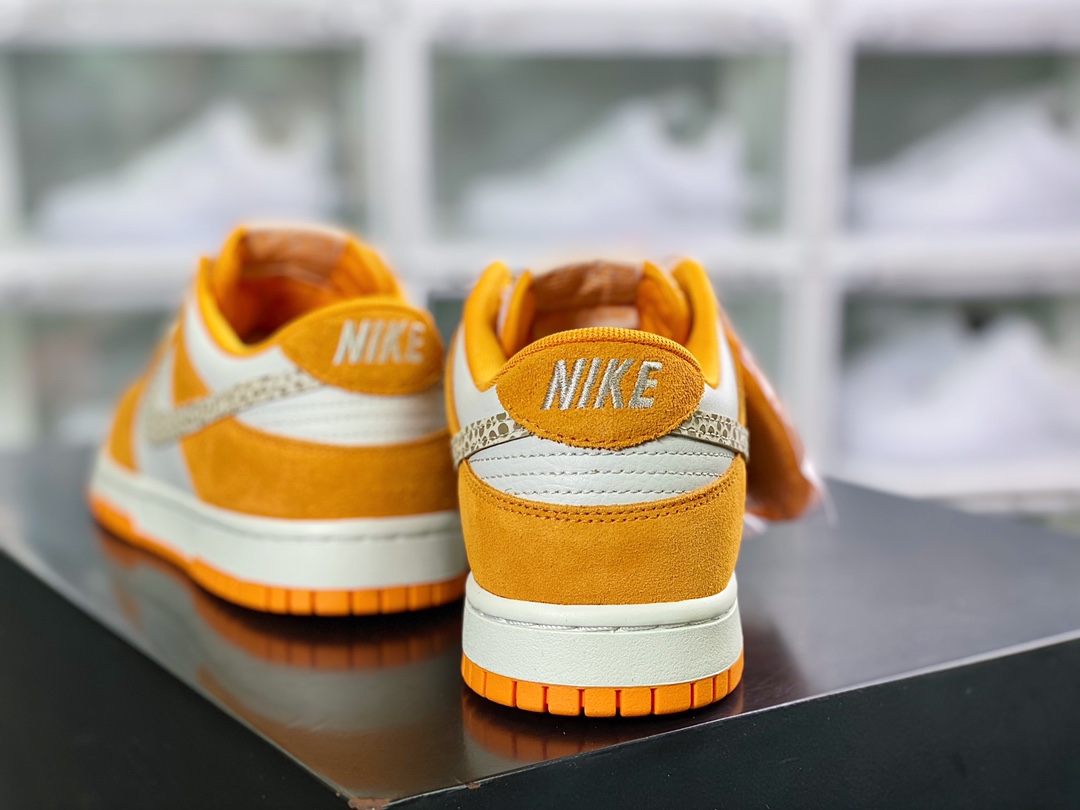 280 SB Dunk Low SE”Safari Swoosh”扣篮系列低帮休闲运动滑板板鞋“橙黄米白石斑纹钩子”DR0156-800