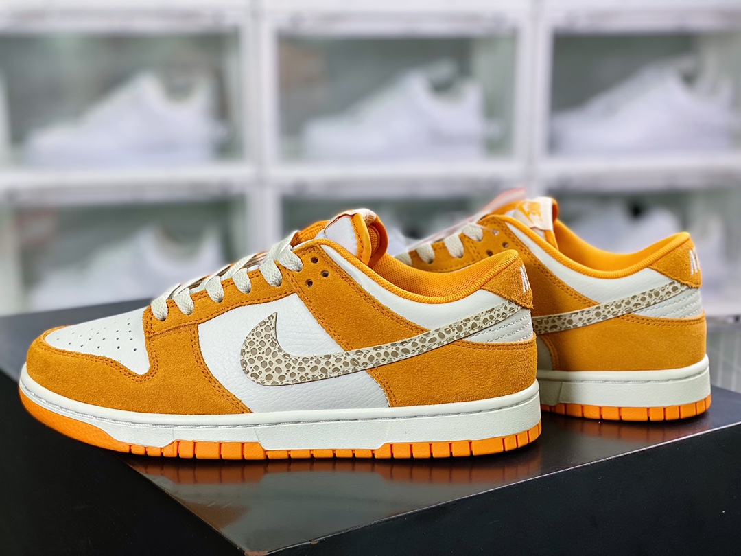 280 SB Dunk Low SE”Safari Swoosh”扣篮系列低帮休闲运动滑板板鞋“橙黄米白石斑纹钩子”DR0156-800