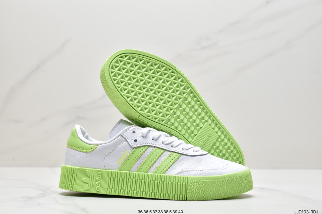 Adidas Adidas clover SambaRose W CNY Yang Tongmi women's low-thick sole sneakers EE4681