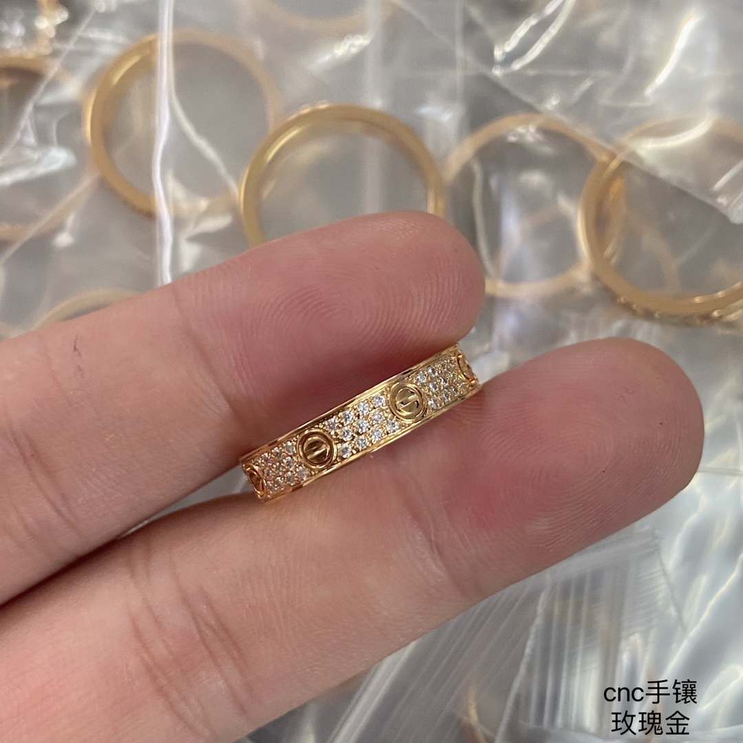 Cartier Jewelry Ring- Set With Diamonds