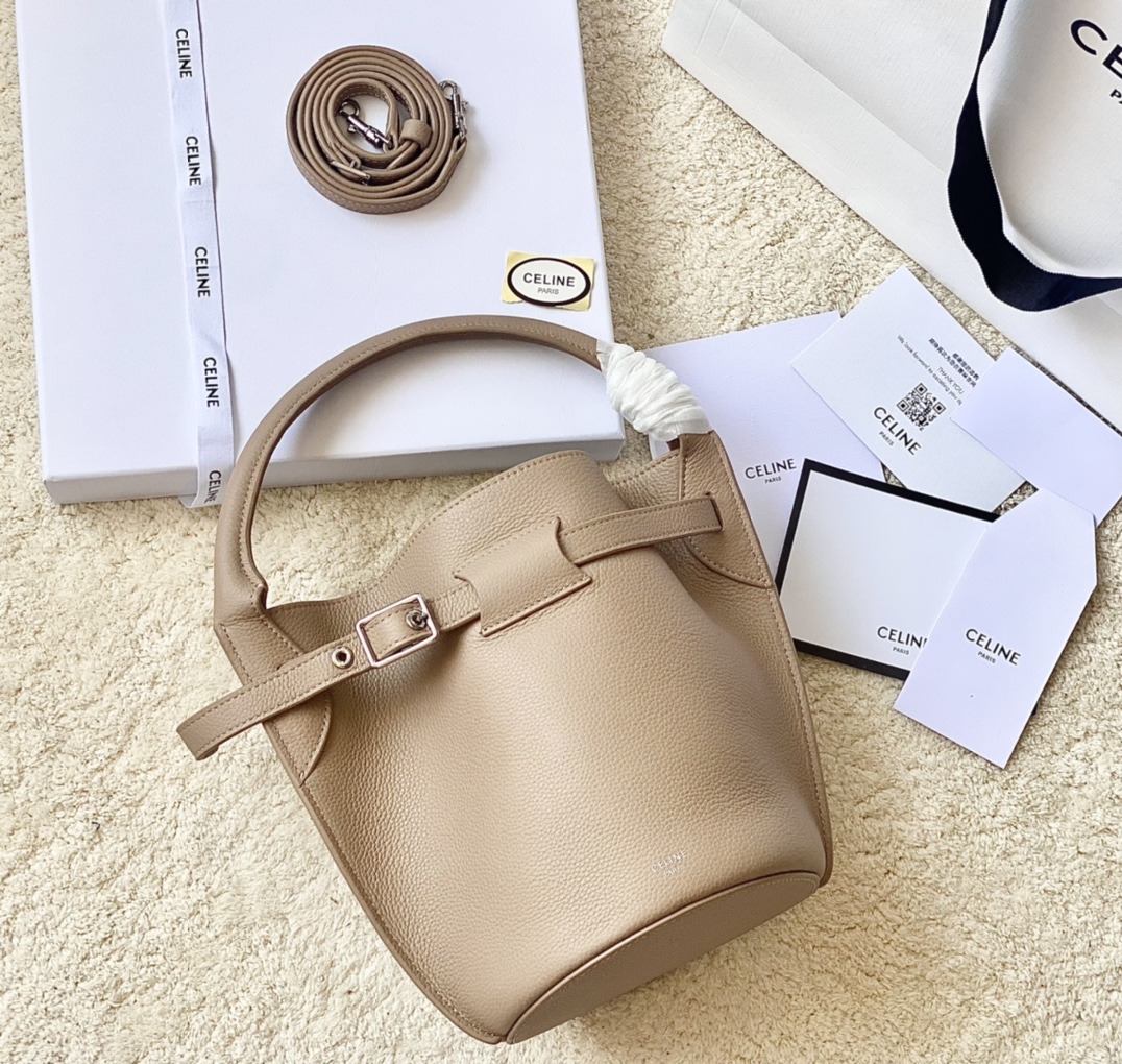 CELINE赛琳进口原版荔枝纹牛皮水桶包189750