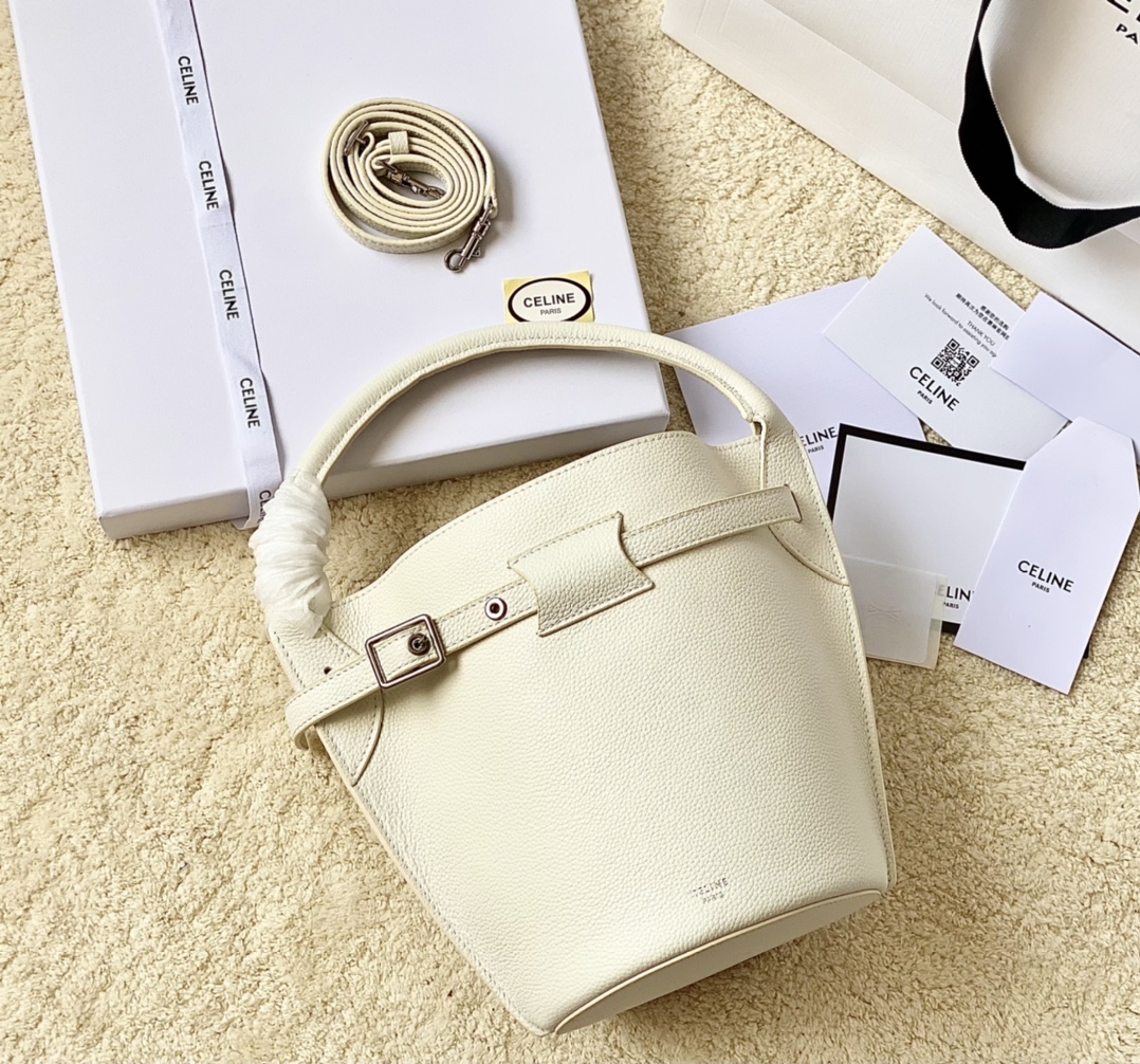 CELINE赛琳进口原版荔枝纹牛皮水桶包189750