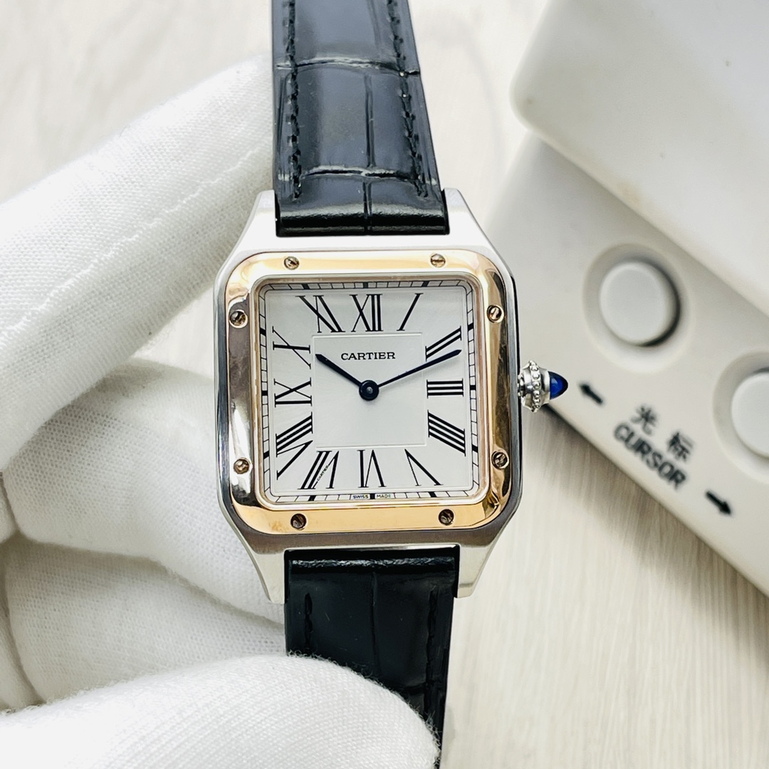 Cartier Reloj Azul Universal para hombres y mujeres Escarcha P01100