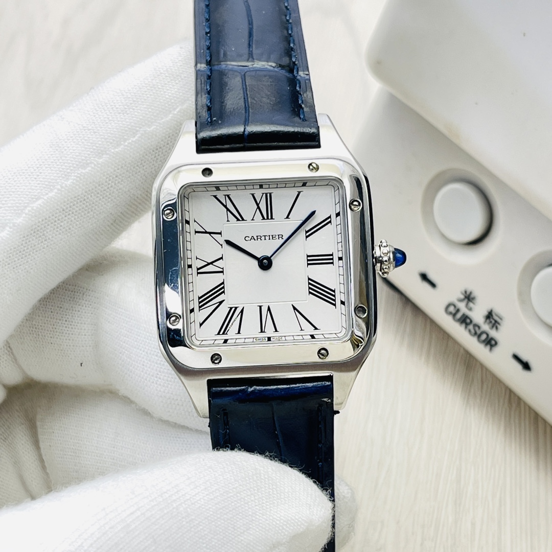 Cartier Reloj Azul Universal para hombres y mujeres Escarcha