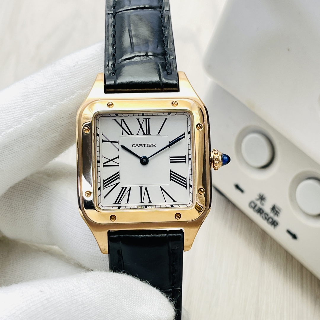 Cartier Reloj Azul Universal para hombres y mujeres Escarcha P01100
