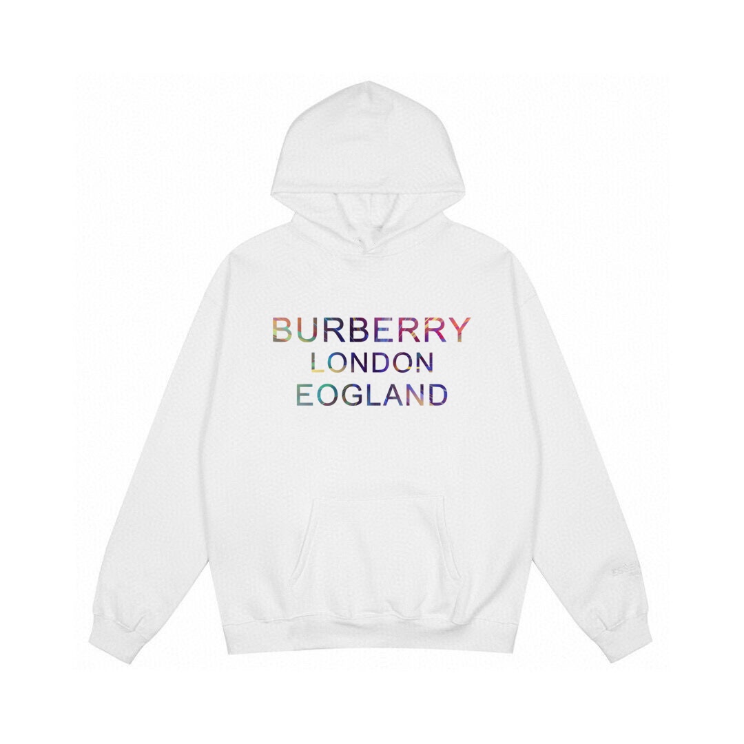 Burberry巴宝莉秋冬新款炫彩字母印花连帽卫衣