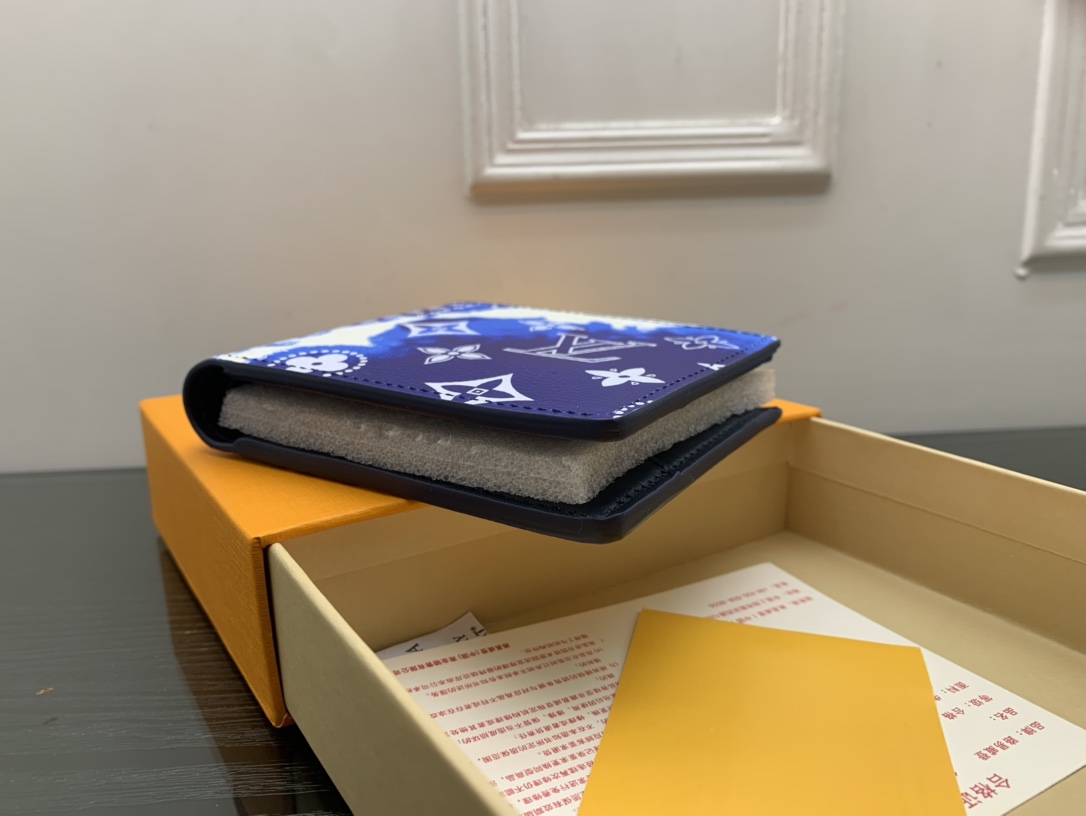 Premium leather bifold wallet in hand